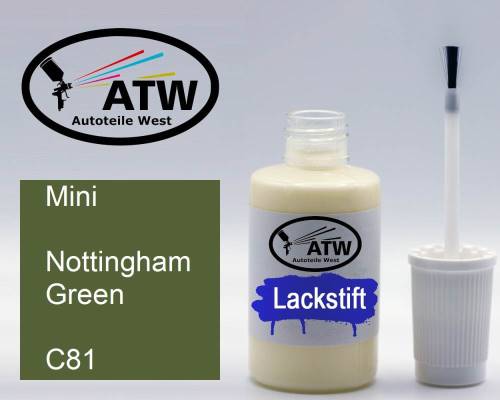 Mini, Nottingham Green, C81: 20ml Lackstift, von ATW Autoteile West.